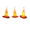 23" Pre-Lit Candy Corn Witch's Hat Garden Stakes